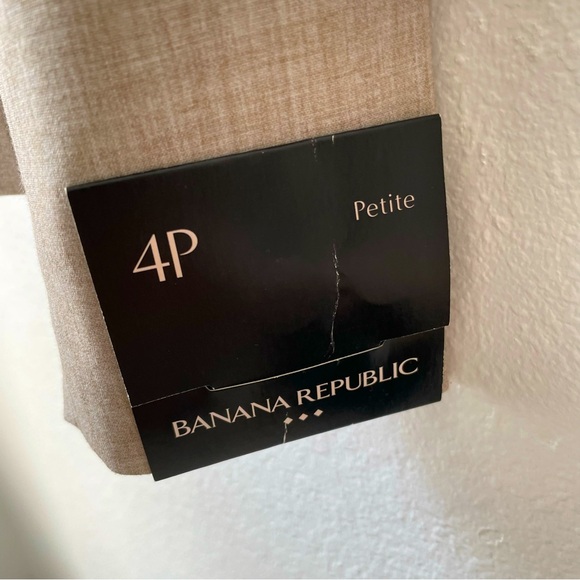 NWT Banana Republic Petite Beige Blazer Size 4P - Picture 2 of 6